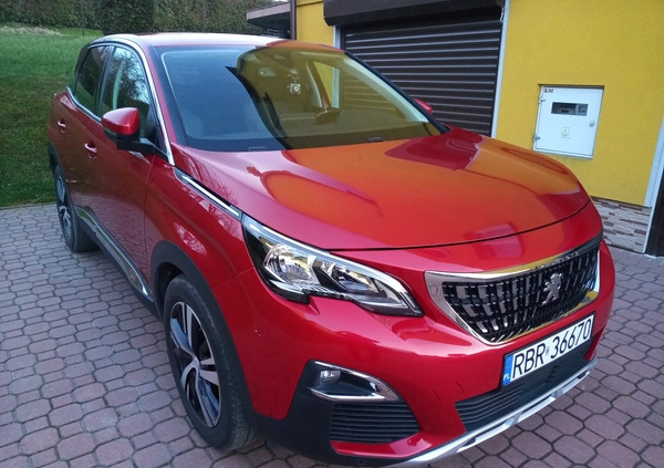 Peugeot 3008 cena 88000 przebieg: 52000, rok produkcji 2018 z Brzozów małe 106